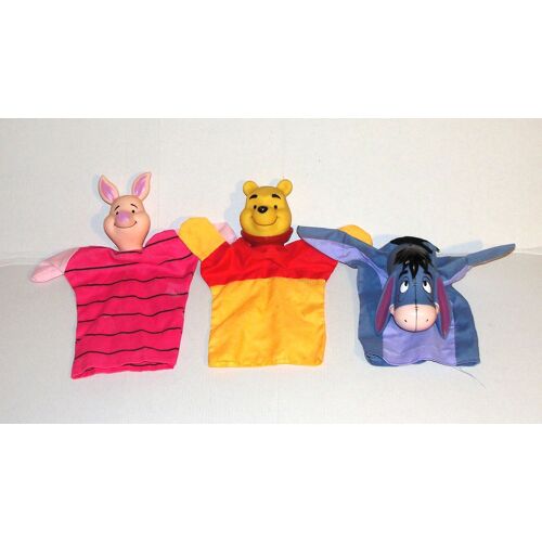 Marionnette Winnie L'ourson + Bourriquet Et Porcinet Nicotoy Disney