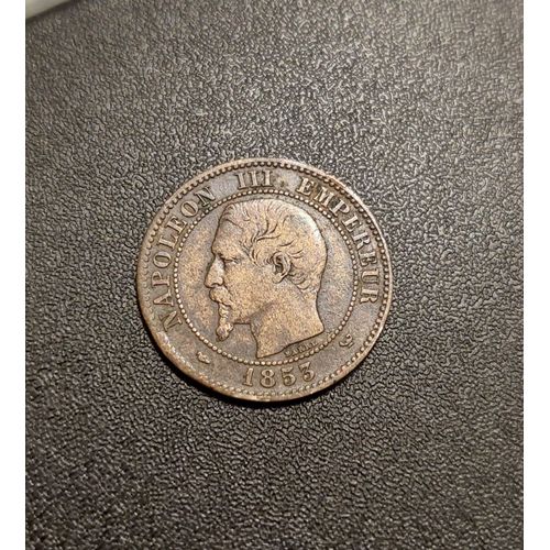 Pièce De Monnaie Napoléonienne 1853 W F.107/8 En Très Bonne État.