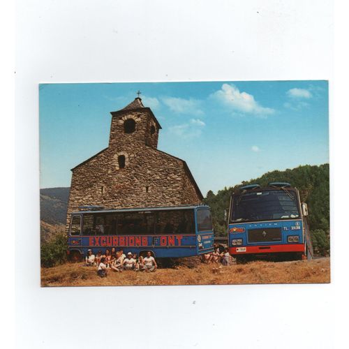 Sant Cristofol D'Anyos - Autocars D'Excursions, Dont Un Saviem De La Société Nadal - Les Escaldes - Principat D'Andorre.