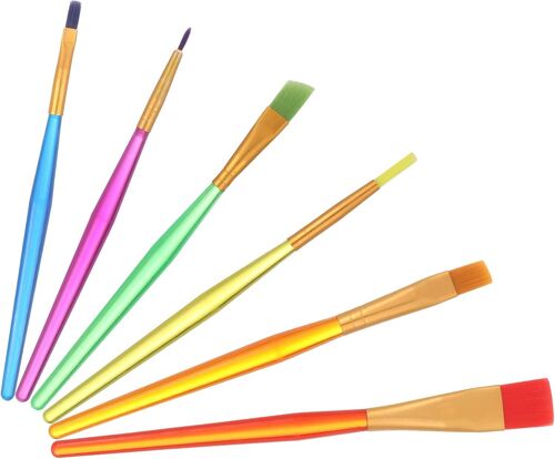 Kal-Lot De 6 Brosses À Gâteau -Pour La Peinture De Gâteaux -Outils De Cuisine -Pour Fondant Et Décoration De Gâteaux -Pinceaux Fins Pour Peinture