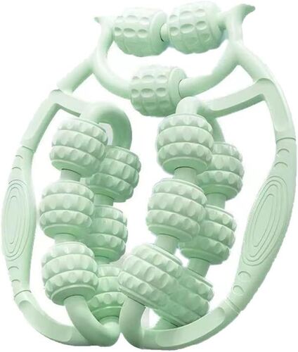 Kal-Masseur Musculaire En Mousse,[New] 15 Roues Rouleau De Massage,360° 3d Anti Cellulite Massage En Profondeur Des Tissus Musculaires Des Jambes(Vert)