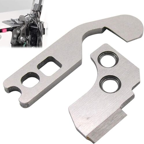 KAL-Jeu De Lames Supérieures Et Inférieures Pour Machines À Coudre Surjeteuses 788013009 Et 788011007 Pour E-Lna 664 W6 (454D N444) Accessoires De Machine À Coudre Pour Janome, Privileg, Elna
