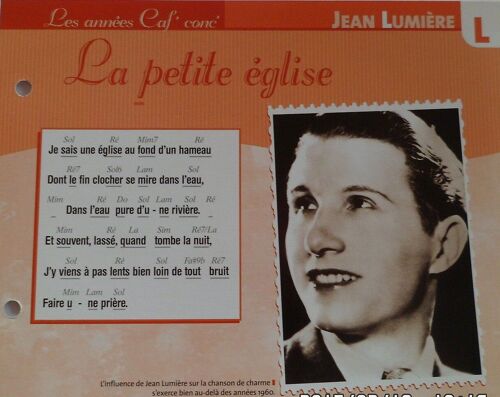 Fiche Chanson La Petite Église Jean Lumière