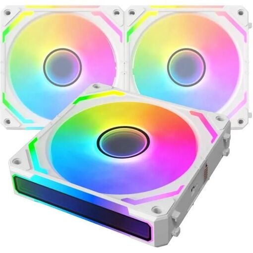 Lot De 3 Ventilateurs PC Jumpeak MX120 ARGB 120mm - Double Sens, Sans Câble