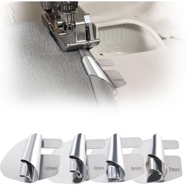 KAL-Pied Surjeteuse Pour Machine À Coudre 4 Pièces Pied De Biche Universel Pour Ourlet Roulotté Pied De Biche Pour Ourlet Roulotté Steadility Coudre Des Points Pour Usage Domestique Ou Professionnel