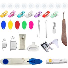 KAL-Guides De Couture Magnétiques, Guide Réglable Pour Machine À Coudre À Tige Basse, Avec 42 Pièces De Couture