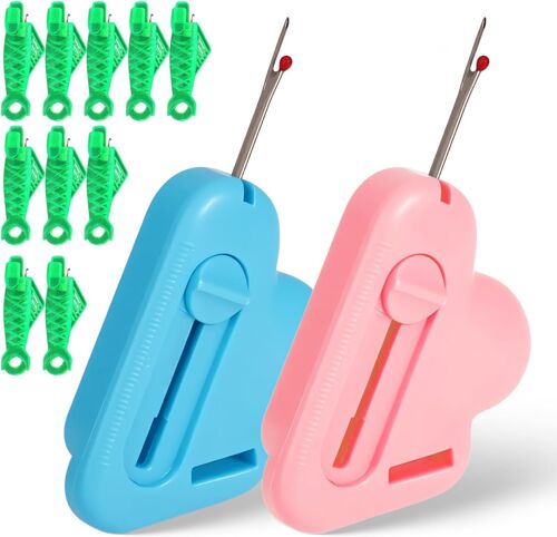 KAL-Pièces Guide De Couture Magnétiques Et 10 Enfile Aiguille Machine À Coudre Accessoires Coutures Design Polyvalent Idéal Pour La Réparation De Vêtements Les Créations Diy Et Le Patchwork.