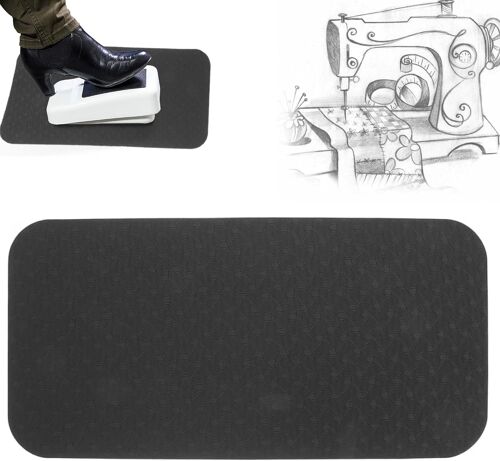 KAL-Tapis De Pédale De Machine À Coudre, Tapis De Silencieux Antidérapant Pour Machine À Coudre, Sewing Machine Tapis De Machine À Coudre, Accessoire De Couture, 34 * 17 * 0.8 Cm (Noir)