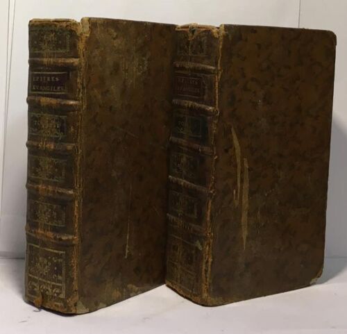 Épîtres Et Évangiles Pour Toute L'année Avec Les Explications Par Demandes Et Par Réponses - Tome Un Et Deux - Inftruction Fur L'écriture Sainte Et Une Méthode Pour Bien Faire L'oraifon Mentale -