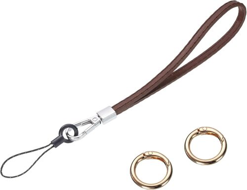 KAL-Dragonne En Cuir Lisse Pour Empêcher Les Chutes De Poignet Pour Embrayage, Téléphone Portable, Porte-Clés, Portefeuille, Sac À Main