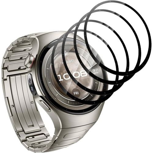 Cauc-[4 Pièces] Verre Trempé Pour Huawei Watch 5 46mm Protection Écran, Anti Rayures/Hd Pmma Film Protecteur Composite, 3d Incurvé Protection Écran Pour Huawei Watch 5 46mm
