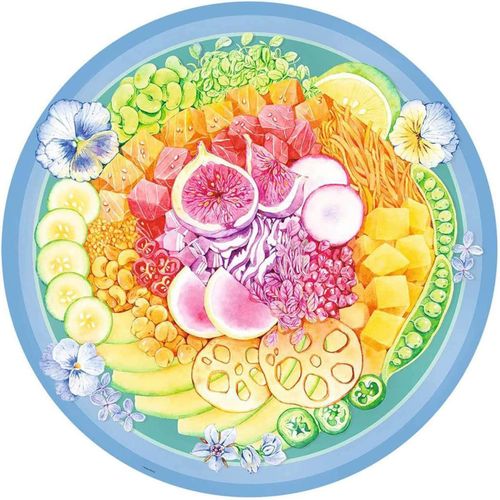 Puzzle Pièces Xxl - Circle Of Colors - Poke Bowl - Puzzle 500 Pièces