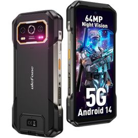 Ulefone Armor 27 Pro 5G Téléphone Portable Incassable,24Go+256Go Noir