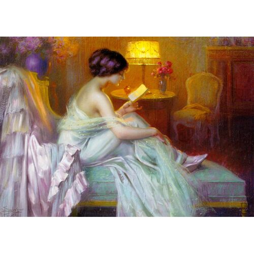 Reading At Lamp Light - Puzzle 1000 Pièces