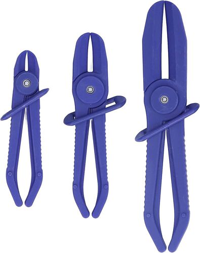 Pinces à tuyaux, 3 pièces, pinces à tuyaux flexibles, ensemble de pinces à mâchoires droites isolées en nylon pour freins, mazout, eau,