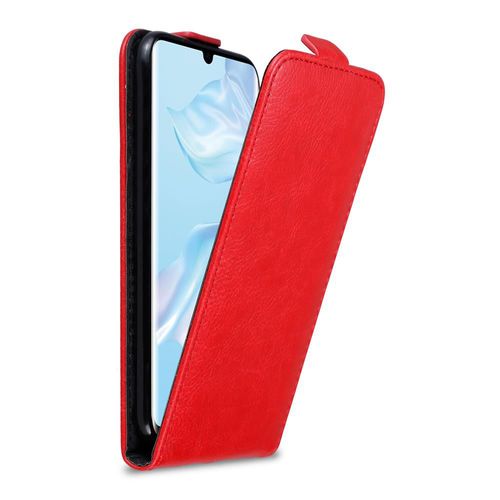 Cadorabo Housse Compatible Avec Huawei P30 Pro En Rouge De Pomme - Étui De Protection Au Design Flip Avec Fermeture Magnétique
