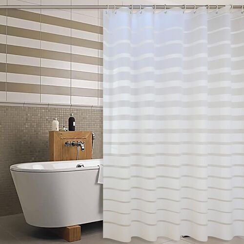 Rideau de douche anti-moisissure, antibactérien, imperméable, opaque (rayures irrégulières), 200 x 180 cm