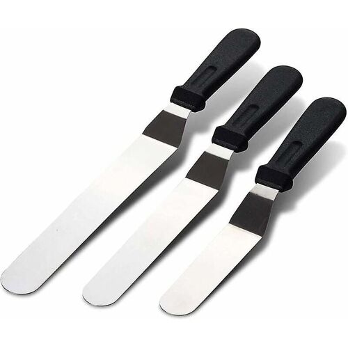 Spatules À Pâtisserie Coudées - 3 Pièces Spatule À Pâtisserie Coudée Spatule À Glaçage Spatule Pelle De Cuisine En Acier Inoxydable Ou Spatule Pour Ensemble De Décoration De Gâteaux,