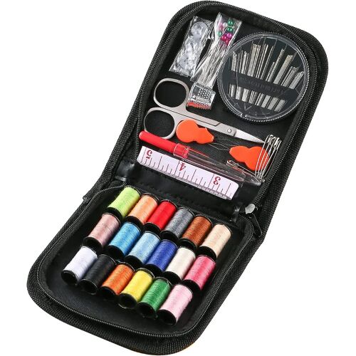 Kit de couture de voyage, 70 fournitures de couture haut de gamme, mini kit de couture pour la maison, les voyages et les urgences, rempli d'aiguilles à coudre et à réparer