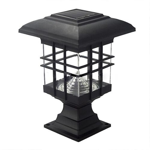 Lot de 2 lampadaires solaires d'extérieur pour clôtures en bois, allées et terrasses