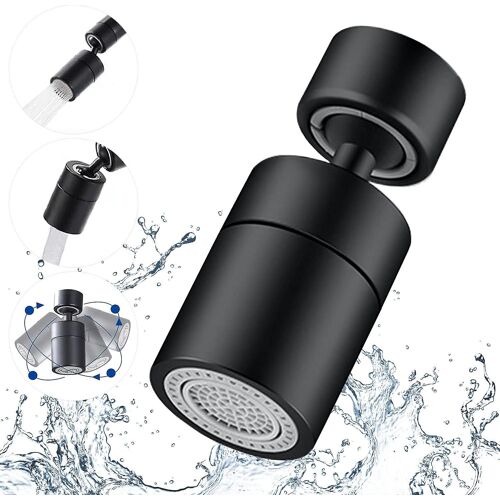 Aérateur de robinet rotatif à 360 degrés, 2 modes réglables, filtre aérateur pour robinet de cuisine et salle de bain