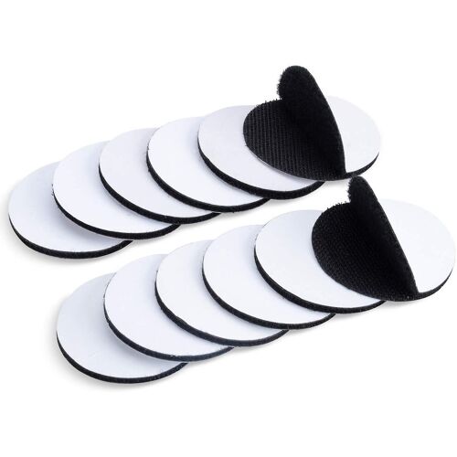 Lot de 12 rubans adhésifs double face, 3 x 3 cm, auto-agrippants et amovibles, pour fixation murale