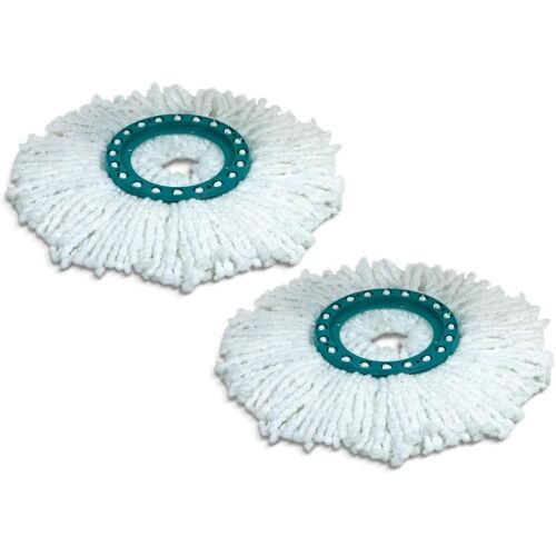 Ensemble de 2 têtes de rechange pour balai à disque Clean Twist, idéales pour les sols carrelés et en pierre, microfibre absorbant l'eau et la saleté, balais de rechange, faciles à nettoyer