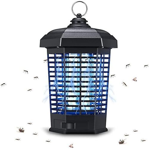 Lampe anti-moustiques d'extérieur 4 200 V, répulsif UV électrique anti-mouches d'intérieur 20 W, piège à moustiques anti-insectes efficace, portée de 80 m²