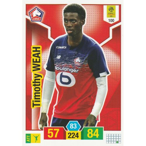 Carte Panini Adrenalyn Xl 2019 / 2020 - Timothy Weah - Lille - N° 100