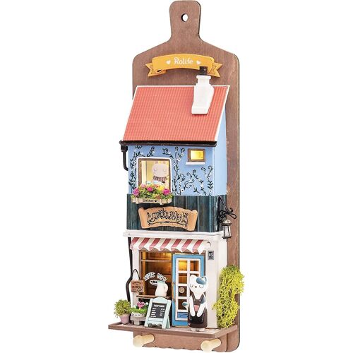 Maison de poupée miniature à construire pour adolescents adultes, maison de poupée en bois 3D avec meubles, laboratoire Aroma Toast