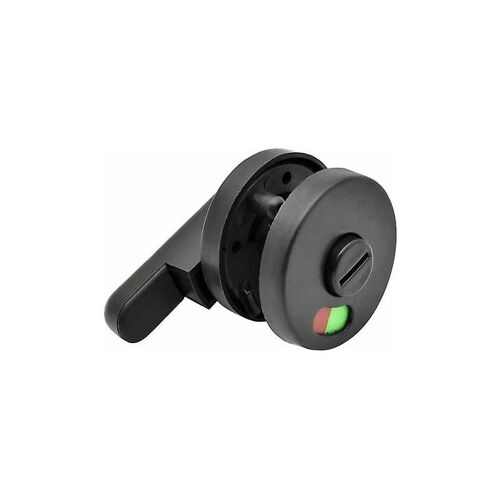 Serrure de porte de toilette avec indicateur de verrouillage, noir, 1 pièce,