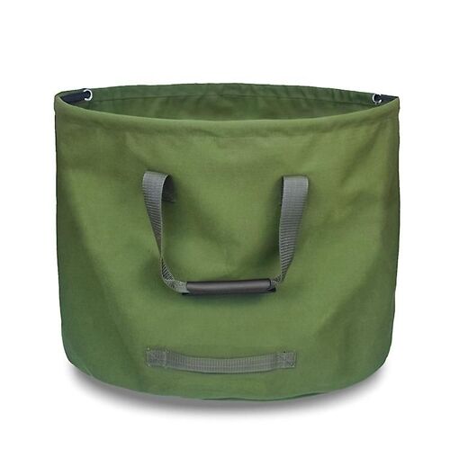 Sac poubelle de jardin, sacs poubelles militaires robustes en toile avec poignées, sac à feuilles vertes pliable et étanche pour voiture 45,7 x 55,9 cm