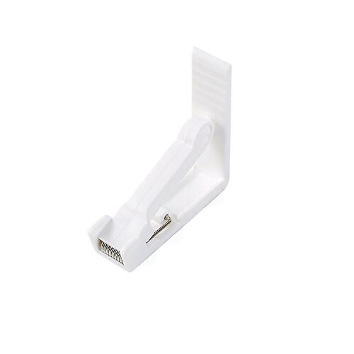 Lot De 4 Pinces À Nappe Épaisses En Plastique Pour Intérieur Et Extérieur, Avec Ressort (Blanc)