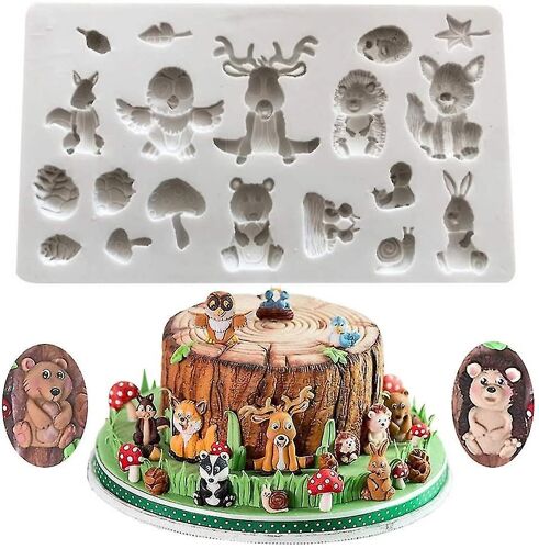 Moule En Silicone 3d En Forme D'animal Pour Fondant, Décoration De Gâteaux, Outils De Pâtisserie Diy