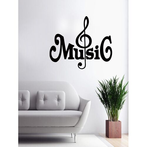 1 autocollant mural musical, décoration murale pour salon, chambre, bureau, cuisine - Sticker mural