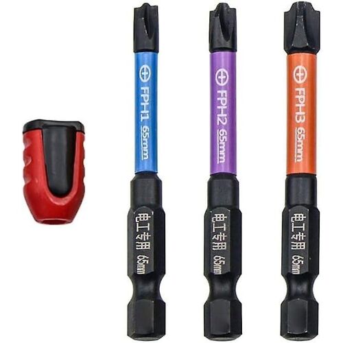 Embout de tournevis cruciforme spécial FPH FPZ FPH1, FPZ1 (4,5 mm), FPH2, FPZ2 (5,5 mm), FPH3, FPZ3 (7 mm), avec anneau magnétique