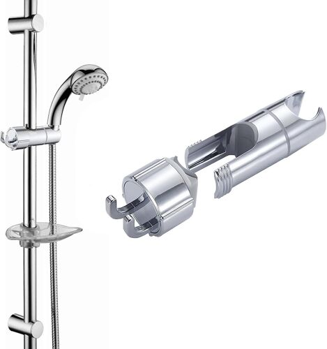 Support de douche universel, réglable de 16 à 27 mm, pivotant à 360 degrés, pour barre de douche de salle de bain