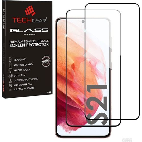 Lot De 2 Film De Protection Téléphone Portable, Protections D'écran En Verre Trempé Pour Samsung Galaxy S21/S21 5g, Colle Complète, Transparence Hd, Résistant Aux Rayures, Couverture Maximale