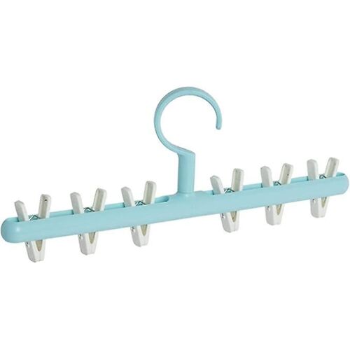 Cintre simple pour sécher et suspendre des chaussettes, des sous-vêtements, un porte-chaussettes coupe-vent pour balcon (bleu)