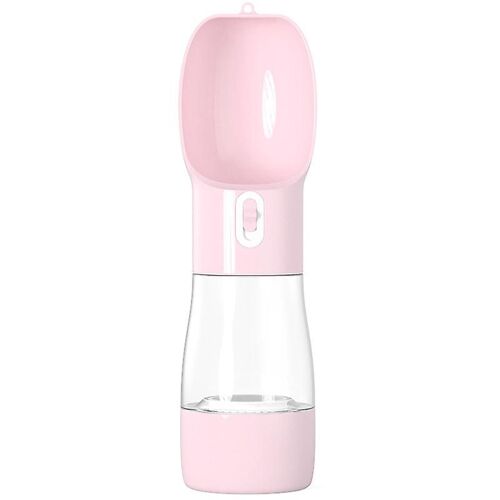 Gourde Pour Chien, Portable, Multifonction, Rose, 25,5 X 7 Cm