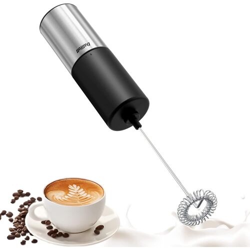 Mousseur à lait électrique, fouet électrique portatif, mixeur en acier inoxydable pour cappuccino, café Bulletproof, latte, frappé, matcha
