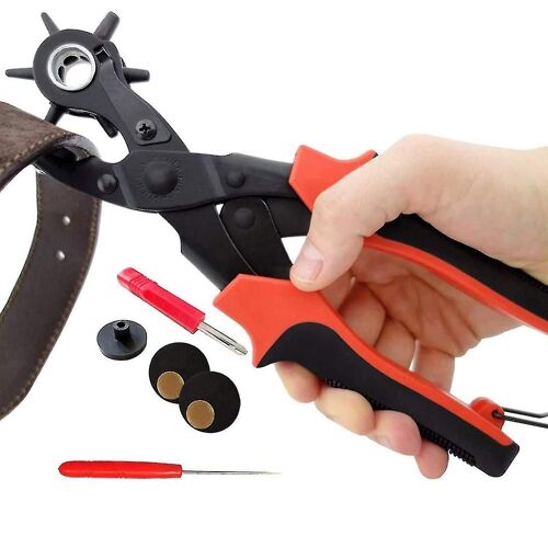 Kit De Perforation Pour Cuir, Outil De Création De Trous Multiples, Durable Et Économique, Avec Perforateur Rotatif De 6 Tailles De Trous Ronds, Compatible Avec Ceinture Et Bracelet.