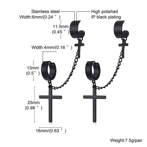 Cerceau Étoile, Boucle D'oreille Étoile En Acier Inoxydable, Boucle D'oreille Pendante Polaris, Boucles D'oreilles À Breloques Étoiles Pour Hommes Et Femmes Bijoux