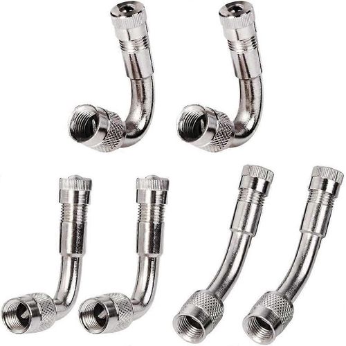 Rallonge De Valve De Pneu, Adaptateur De Valve De Pneu, Rallonge De Valve De Pneu Pneumatique, Coude De Valve De Pneu, Pour Voiture, Moto, Vélo, Camion, 3 Types (Argent)