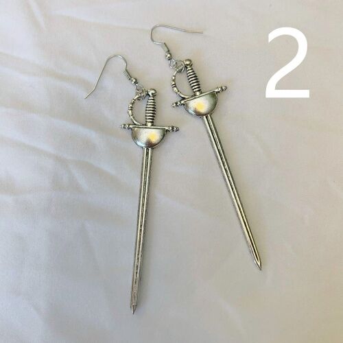 Boucles D'oreilles Longues Gothiques De Couleur Noire, Tarot Médiéval Viking, Punk Rock Alternatif, Pour Femmes Et Hommes, Cadeau, Bijoux Mystique