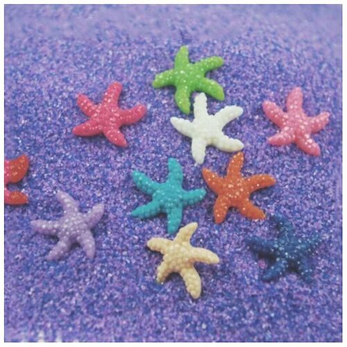 Décoration De Micro-Paysage, Étoile De Mer, Pendule, Bonsaï, Matériel De Bricolage Fait À La Main, Petite Étoile De Mer (10 Pièces) (Couleur Aléatoire)