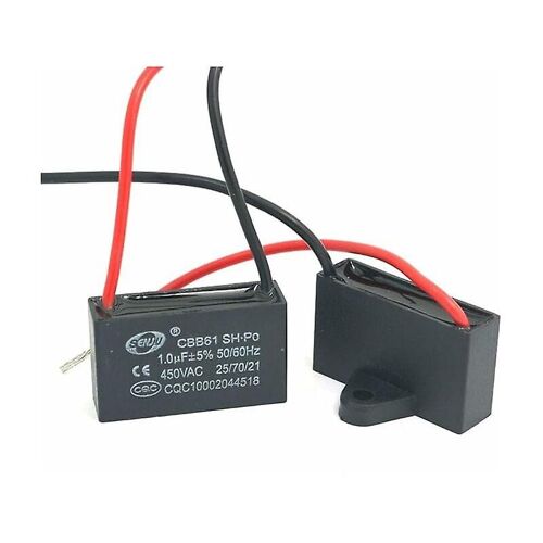 Lot de 2 condensateurs de courant pour moteur de ventilateur CBB61 450 V CA 50/60 Hz 1 µF