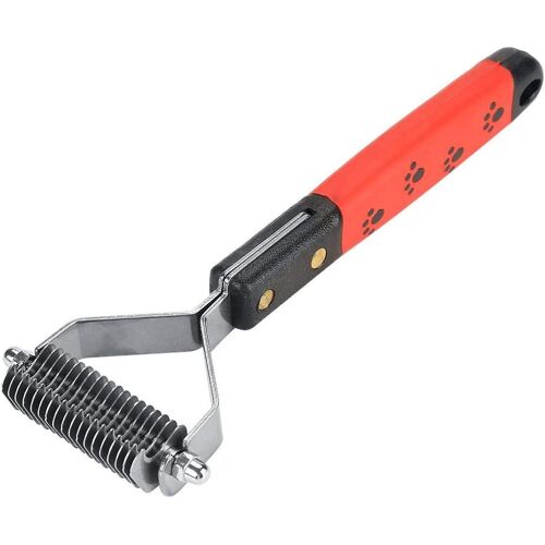 Brosse pour animaux de compagnie, peigne à poils d'animaux, râteau à sous-poil pour chiens, chats et chevaux, pour éliminer facilement les noeuds et les noeuds
