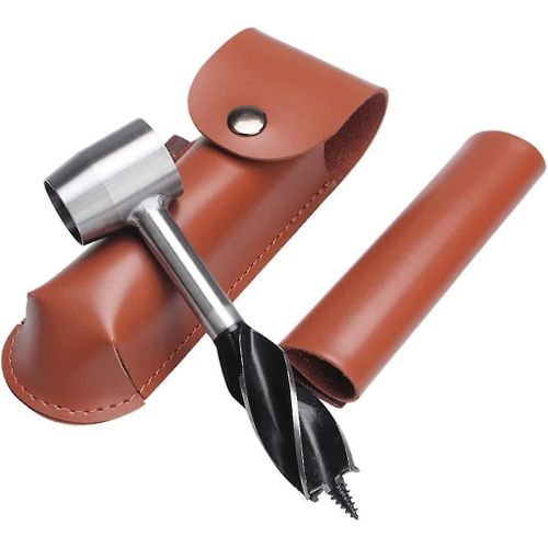 Tarière manuelle Bushcraft, outils de survie pour colons, outils en bois Pegoer