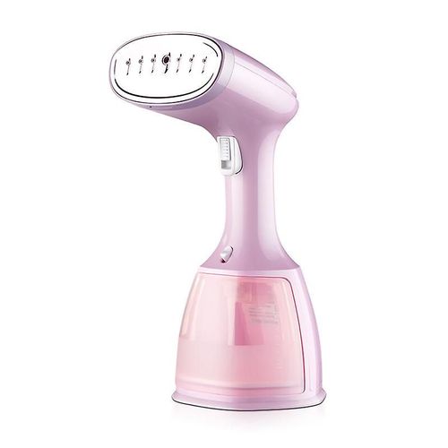 Défroisseur vapeur portable 1500 W 350 ml, fer à repasser vertical pour vêtements, idéal pour la maison ou les voyages (rose)